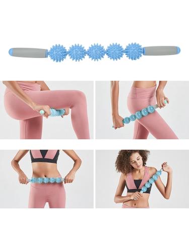 Angrek Muscle Relaxation Scooter - Five Balls Fascia Blaster & Massage Roller | Light Blue - Buy Online on GoSupps.com