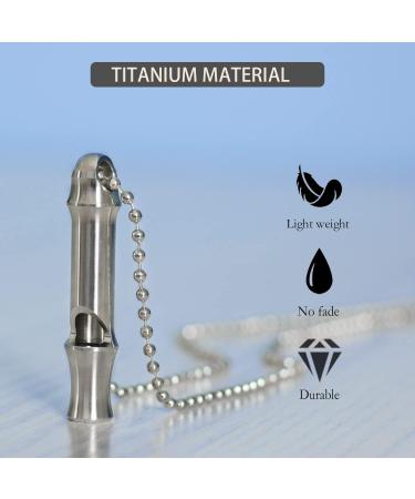 Autuveen Titanium Outdoor Emergency Whistle | Loud EDC Survival Whistle for Camping and Hiking - Buy Online on GoSupps.com