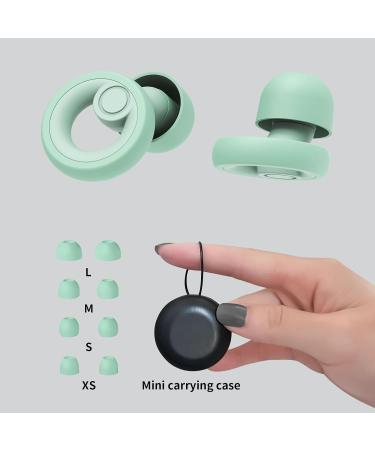 Jayine Reusable Soft Silicone Earplugs for Sleeping | Hearing Protection SNR 30dB | Snoring Work Study & Travel | Available in XS/M/L - Green - Buy Online on GoSupps.com