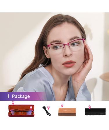 Missfive Bifocal Reading Glasses for Women - Blue Light Blocking Metal Spring Hinge Trendy Dual-Use Readers with Hard Case - Buy Online on GoSupps.com