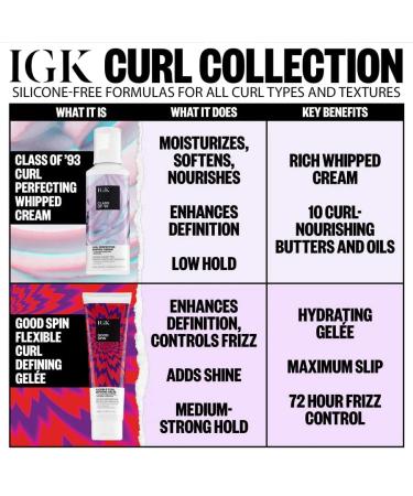 IGK CLASS OF 93 Curl Perfecting Whipped Cream - 5.5 Oz | Vegan & Cruelty-Free - Buy Online on GoSupps.com