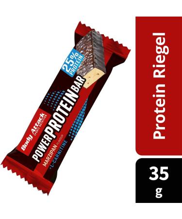 Buy Body Attack Protein Bar Marzipan - 24 x 35g | Low Fat & High Protein | Vitamins & L-Carnitine | Made in Germany - Buy Online on GoSupps.com