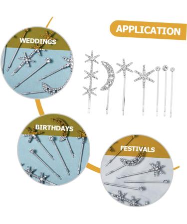 FOMIYES 1 Set Fringe Bobby Pin Star Hair Clips Hair Accessories for Women Wedding Hair Barrettes for Women Bling Bobby Star Hair Pin Metal Hair Barrettes Rhinestone Fashion Side Clip Girl - Buy Online on GoSupps.com