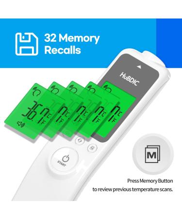 Shop Hubibaby No-Touch Allotment Thermometer - Digital Infrared for Adults & Children | Fever Alarm Fast & Precise - HFS-1000 (White + Hygrometer) | International Shipping Available - Buy Online on GoSupps.com