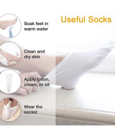 Healing Dry Feet: 4 Pairs Moisturizing Socks for Men and Women - Overnight Spa Treatment for Cracked Heels - Buy Online on GoSupps.com