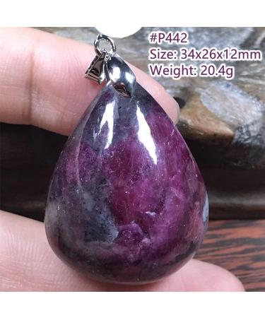 Natural Ruby Zoisite Pendant - Rare Red Green Crystal Stone Jewelry for Men & Women | Luck & Wealth Gift 34x26x12mm - Buy Online on GoSupps.com