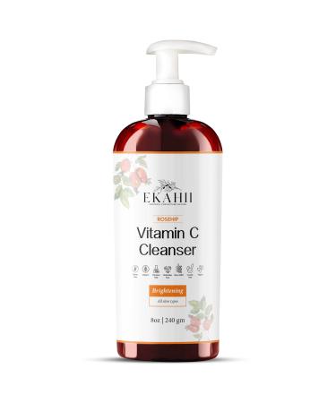 Vitamin C ROSEHIP Cleanser - 100% Natural Non-GMO Hypoallergenic Paraben Free Sulfate Free Fragrance Free Gluten Free Vegan ORGANIC ingredients