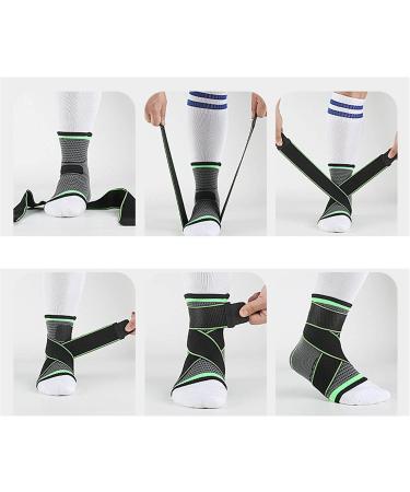 Ankle Brace for Men & Women - Comfortable Compression Sleeve Adjustable Support for Plantar Fasciitis Sports & Heel Pain Relief - Green Size L - Buy Online on GoSupps.com