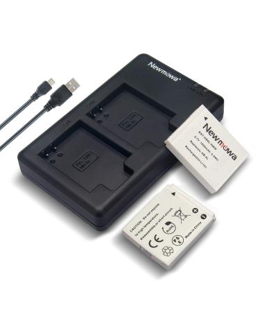 Newmowa NB-6L NB-6LH Battery (2 Pack) and Dual USB Charger Kit for Canon NB-6L NB-6LH and Canon Powershot D10, D20, D30, S90, S95, S120, SD770 is, SD980 is, SD1200 is, SD3500 is, SD4000 is, SX260 HS