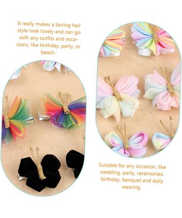 Beaupretty 12 Pairs Hair Barrettes Mini Hair Claw Clips Hair Accessories Hair Small Clips Pink Bows for Hair Clips for Hair Pin Fabric Child Little Girl Issue Card - Buy Online on GoSupps.com