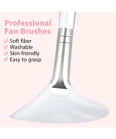 14-Piece Soft Fan Brushes Set for Mud Cream Applicator - White - Buy Online on GoSupps.com