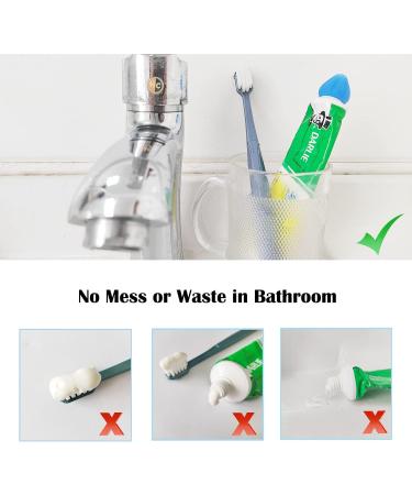 Self Closing Toothpaste Squeezer 6 Pack (White+Blue+Pink) - EasyHonor Toothpaste Cap for Kids and Adults - No Mess, No Waste - Bathroom Hygiene Solution - Buy Online on GoSupps.com