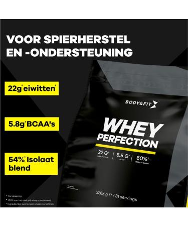 Body&Fit Whey Protein "Whey Perfection" Vanilla Milkshake 160 oz (162 Shakes) - Buy Online on GoSupps.com