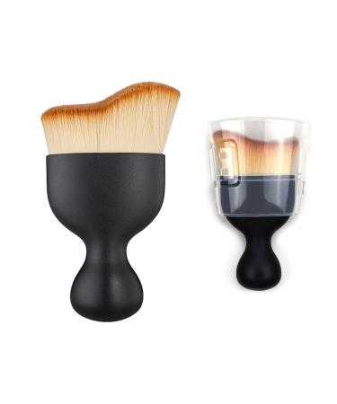 Tan Brush Tanning and Makeup Brush Face Brush Angled Flat Foundation Brush Blush Buffing Brush for Cosmetics Blending Liquid Powder Cream Tan Applicator for Self Tanning Hands Feet Face Body & Leg
