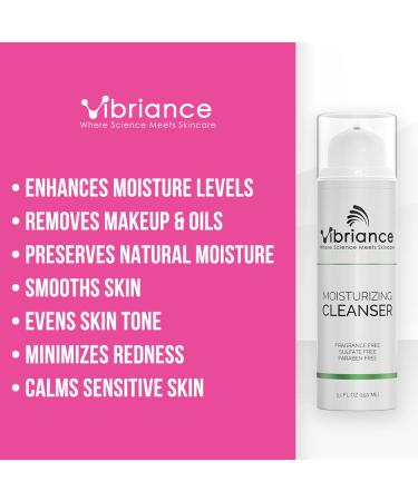 Vibriance Ultra-Gentle Face Cleanser & Makeup Remover | Sulfate & Paraben-Free | 5.1 fl oz - Buy Online on GoSupps.com