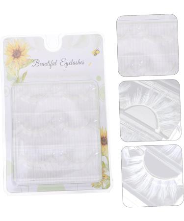 Beavorty 3 Pairs White Eyelashes White False Eyelashes White Faux Eyelashes Masquerade False Lashes White Contacts for Eyes Cosplay T Dance Makeup Eyelashes Imitation 3d Extend Fluffy - Buy Online on GoSupps.com