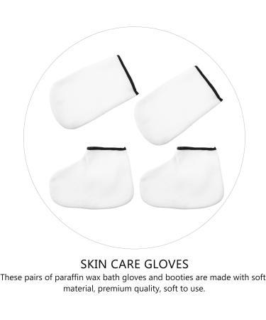 Moufles Hydratants Mains et Pieds en Paraffine Blanche 2 Paires paisses pour Bain Spa Exfoliants Conservation Chaleur Soins Peau Professionnels et Usage Domestique Soin - Buy Online on GoSupps.com