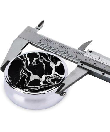Buy Black and White Marble Round Pill Box | 3 Compartment Portable Travel Organizer for Vitamins & Medicine - Buy Online on GoSupps.com