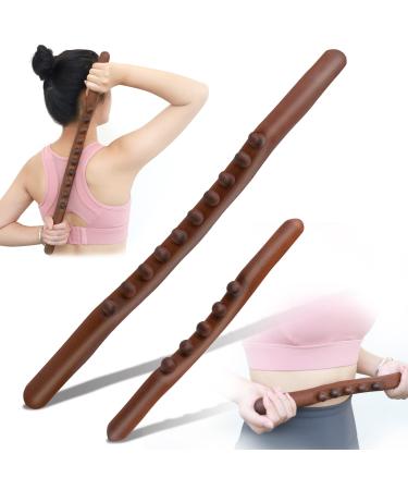 2 x lymphatic drainage massager wood therapy massage tools for body formation fascia back massagers for cellulite remover painful muscles and back pain body shaping tools