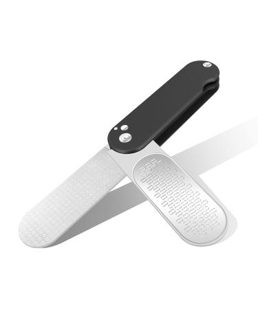 Foldable Foot File Callus Remover for Feet  3 in 1 Professional Foot Rasp Stainless Steel Foot Scrubber Hard Dead Skin Remover Foot Grater  Wet Dry Use  Easy to Carry (Black) - Buy Online on GoSupps.com