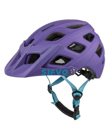 Kids Bike Helmet, SIFVO Kids Helmet 8+ Boys and Girls Bike Helmet with Cool Visor, Bike Helmets for Kids, Youth Bike Helmet Kids Mountain Bike Helmet Lightweight and Sturdy55-58cm purple
