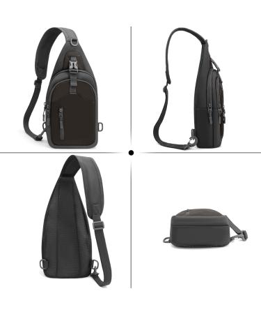 Retee Light Breast Pocket Sling Backpack for Men | Adjustable Crossbody Bag for Outdoor Sports Cycling & Dog Hiking (Black) - Buy Online on GoSupps.com