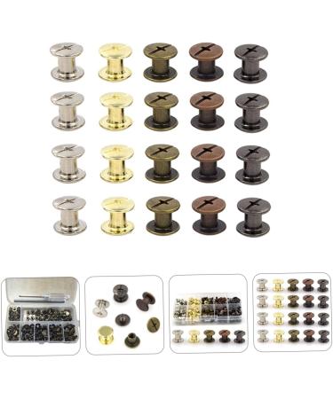 TEHAUX 100 Sets Lash Rivet Boxed Rivets for Leather Double Cap Rivet Tubular Leather Rivets Kit Small Metal - Buy Online on GoSupps.com