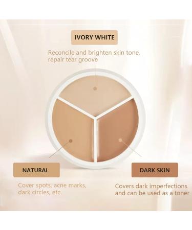 Mint 3-in-1 Face Foundation Cream & Powder Puff Set - Sweet Mint Concealer for Flawless Makeup Application - Buy Online on GoSupps.com