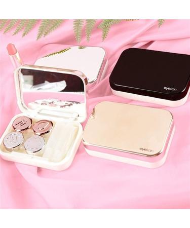 Elegant Contact Lens Case Can Accommodate 2 Eye Lens Cases Small and Convenient Contact Lens Travel Case for Storage Box with Tweezers Wearing Stick Personality (Color : Black) - Buy Online on GoSupps.com