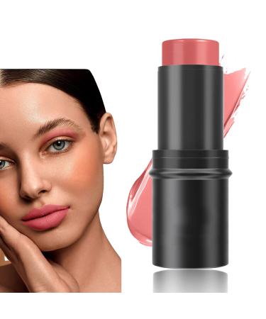 Creamy Blush Stick Highlighter Contour Stick Matte Cream Blush Makeup Full Coverage Adds Shimmer Face Cosmetics Waterproof Long-lasting Highlight and Sculpt For Cheeks Lips Eyeshadow (05) 05 1.00 g (Pack of 1)