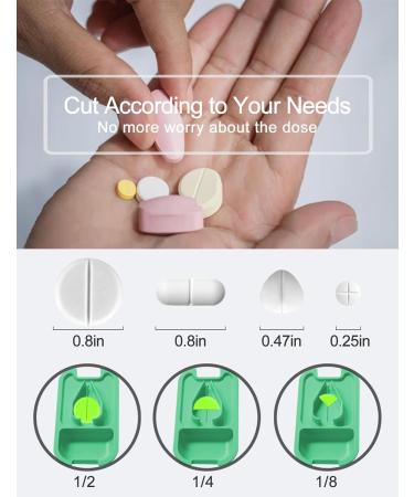 DUBSTAR Small Pill Cutter - Portable Tablet Splitter for Small or Large Pills - White Mini-Pill Cutter for Purse and Pocket - Pretty and Convenient Design - Buy Online on GoSupps.com