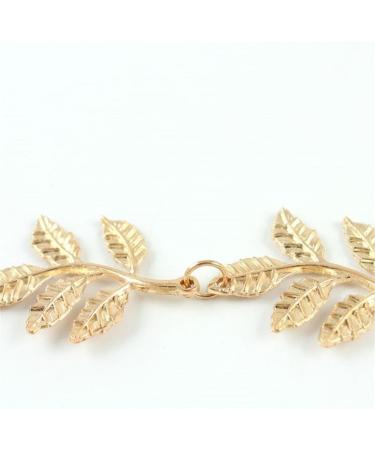 Metallic Sweet Lady Golden Leaf Flower Elastic Hair Band Headband - Buy Online on GoSupps.com