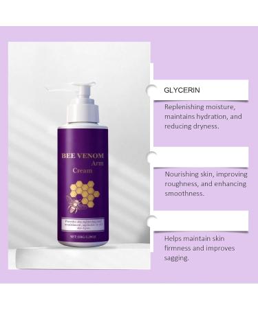  PGUTYUFCH Bee venom firming cream arm lotion for men and women moisturizing restores skin elasticity smooths wrinkles and fine lines plumps and nourishes the skin. (1 pc) - Buy Online on GoSupps.com