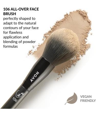 Avon All-Over Face Brush Make-Up Brush for Flawless Application Layering Diffusing and Blending of Powders Vegan Friendly with a Handle Made from Recycled Plastic. - Buy Online on GoSupps.com