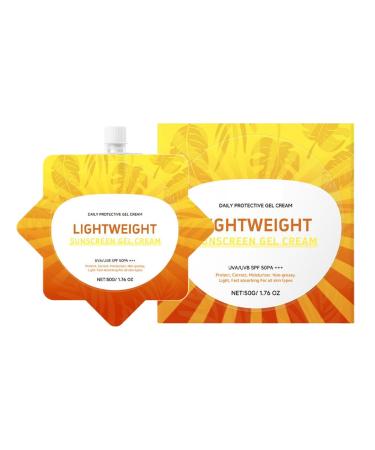 Sunscreen Lotion 50g Travel Size Sunscreen Lotion waterproof sunscreen makeup durable for swimming hiking traveling