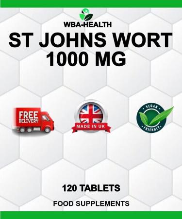 ST Johns Wort 1000MG 120 Tablets Letter Box Friendly WBA-Health