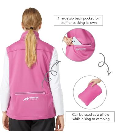 Monster Valley Women's Lightweight Running Vest - Red Small | Packable Windproof Sleeveless Jacket with Pockets for Hiking & Outdoor Activities - Buy Online on GoSupps.com