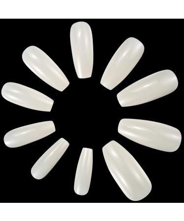 500 pieces Ballerina false nails coffin shape nail tips natural artificial fingernails for diy nail art and nail studios 10 sizes - Buy Online on GoSupps.com