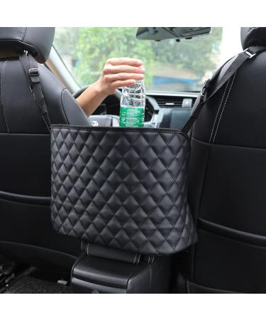 Doulein Car Storage Bag - Dual Seat Organizer for Handbags & Essentials | Leather Handbag Holder & Net Pocket - Premium Black Design - Buy Online on GoSupps.com