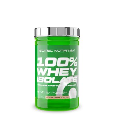 Scitec Nutrition 100% Whey Isolate - Pure protein performance with BCAAS - Glutamine & arginine - sugar & gluten -free formula 700g cookies & cream cookies & cream 700 g (1 Pack)