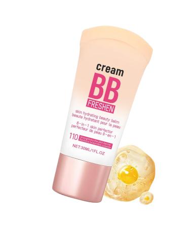 Face Foundation - BB Cream Natural Purifying Corrector 30ml - Long-Lasting Brightening Daily Moisturizer for Women's Beauty Daytime Makeup and Travel