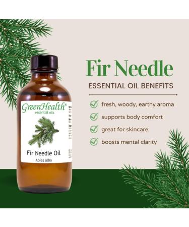 Fir Needle Essential Oil - 16 fl oz - Aluminum Bottle w/Locking Cap - 100% Pure Essential Oil - GreenHealth - Buy Online on GoSupps.com