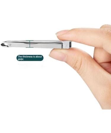 Nail Clippers Single Ultra-Thin Portable Multifunctional Foldable Household Nail Clippers with Keychain/122 Silvery - Buy Online on GoSupps.com