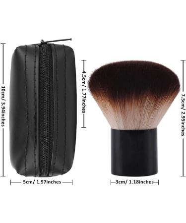 Kabuki Face Brush Professional Mushroom Shaped Soft Foundation and Powder Makeup Brush with Black Travel Bag for Mineral Blending Blush Buffing or Nail Arts Dust Clean - Buy Online on GoSupps.com