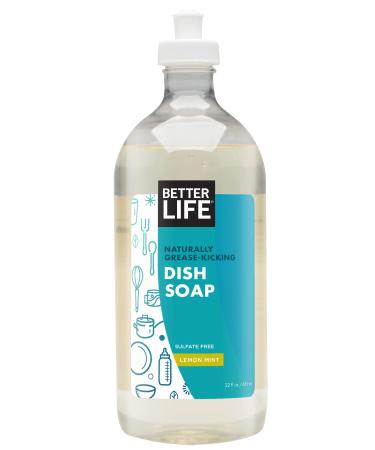 Better Life Tough on Grease & Gentle on Hands Sulfate Free Dish Soap Lemon Mint, 22 Fl Oz Lemon Mint 22 Fl Oz (Pack of 1)