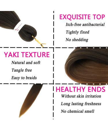 8 Packs Pre-Stretched Braiding Hair- 26 Inch Crochet Twist Braids for Black Women (1B/30/27) - Buy Online on GoSupps.com