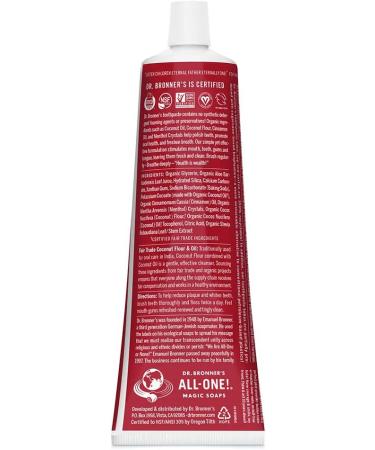 Buy Dr. Bronner's Cinnamon Toothpaste 5 oz - Natural Organic & Eco-Friendly International Shipping - Buy Online on GoSupps.com
