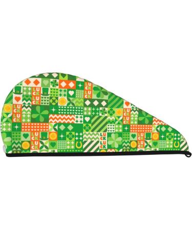 St. Patrick's Day Microfiber Hair Towel - Soft & Super Absorbent Coral Velvet Wrap for Long Curly Thick Hair - Buy Online on GoSupps.com