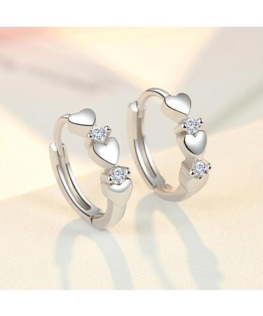 Heart Earrings for Women - Silver A | Fashionable Jewelry for Every Occasion - Buy Online on GoSupps.com