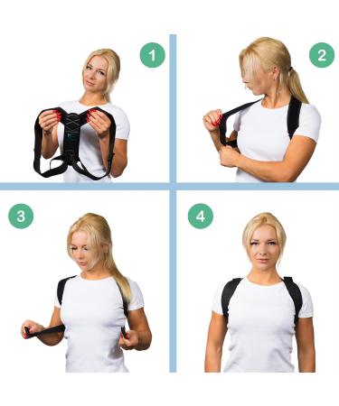 Back Brace Posture Corrector for Men & Women - FSA/HSA Approved Includes 80 Exercise Videos Dual Adjustment System for Pain Relief | One Size Fits Most - Buy Online on GoSupps.com